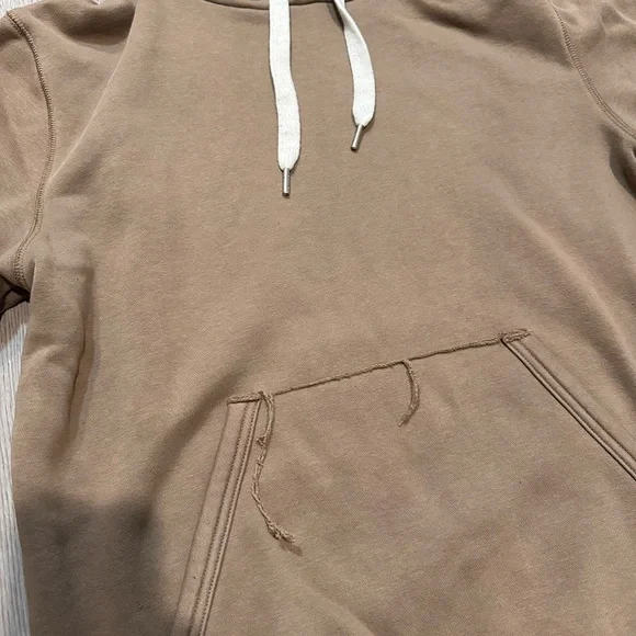 H&M Distressed Dark Tan Hoodie - SIZE MEDIUM - Picture 4 of 4